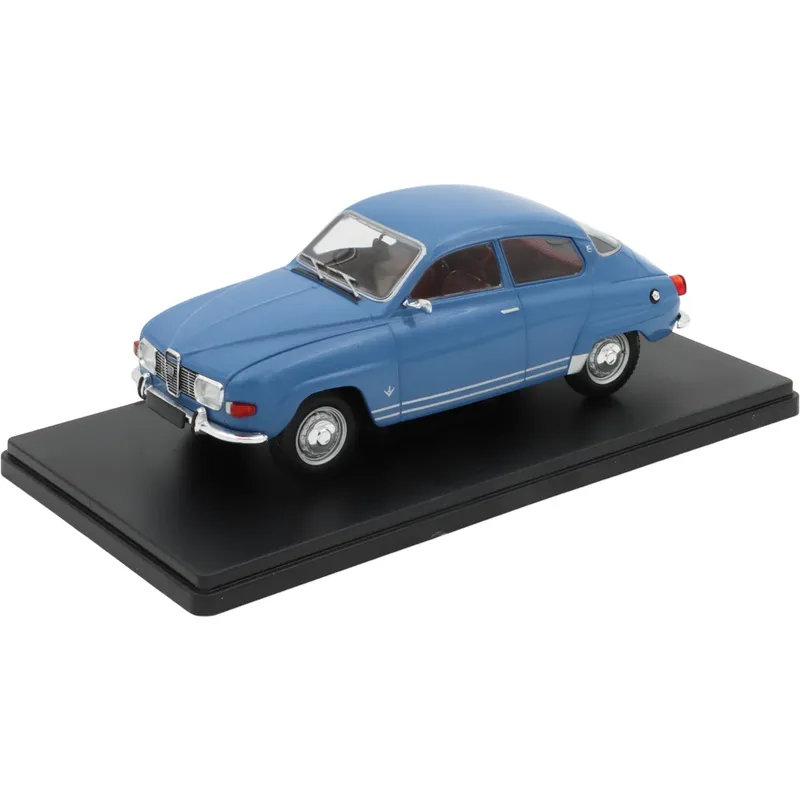 SKADAD VITRIN - Saab 96 V4 - Blå - 1:24
