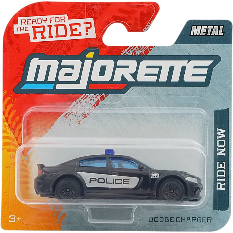 Dodge Charger - Polis - Svart - Street Cars - Majorette