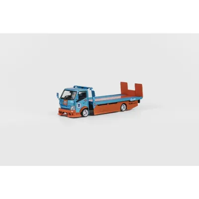 Custom Flatbed Tow Truck - Gulf - Micro Turbo - 1:64