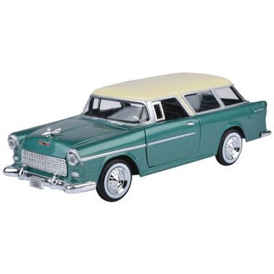 1955 Chevy Bel Air Nomad - Grön och Beige - Motormax - 1:24