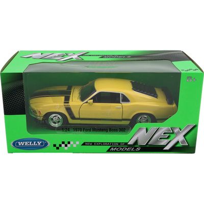1970 Ford Mustang Boss 302 - Gul - Welly - 1:24