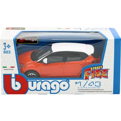 Renault Captur - Orange / Hvidt - Bburago - 9 cm