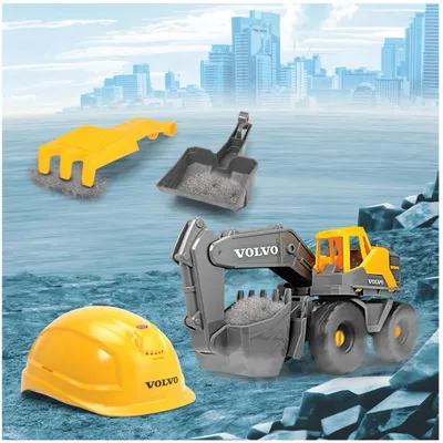 Volvo Grävmaskin + Hjälm - Lekset - Dickie Toys