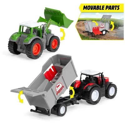 Massey Ferguson + Fendt + Vagn - Farm Set - Dickie Toys