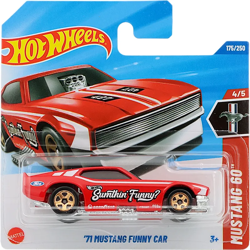 '71 Mustang Funny Car - Röd - Mustang 60 - 175/250 - Hot Wheels
