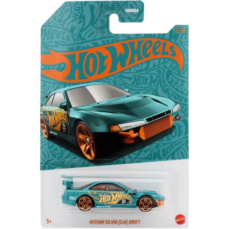 Nissan Silvia (S14) Drift - Green and Gold - Hot Wheels