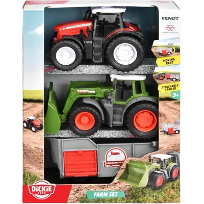 Massey Ferguson + Fendt + Vagn - Farm Set - Dickie Toys