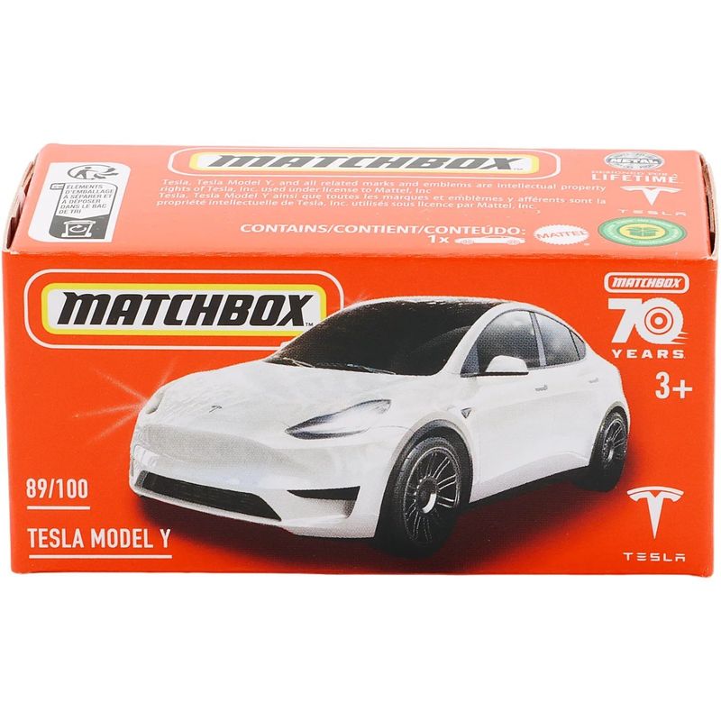 Tesla Model Y - Vit - Power Grab - Matchbox