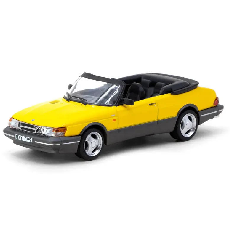 Saab 900 Turbo Convertible - Gul - Tarmac Works - 1:64