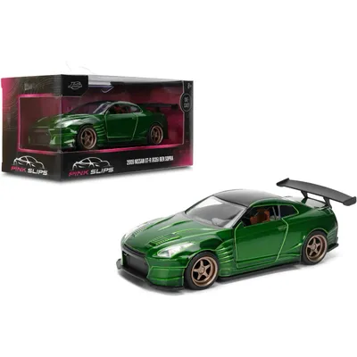 2009 Nissan GT-R (R35) Ben Sopra - Grön - Pink Slips - Jada - 13 cm