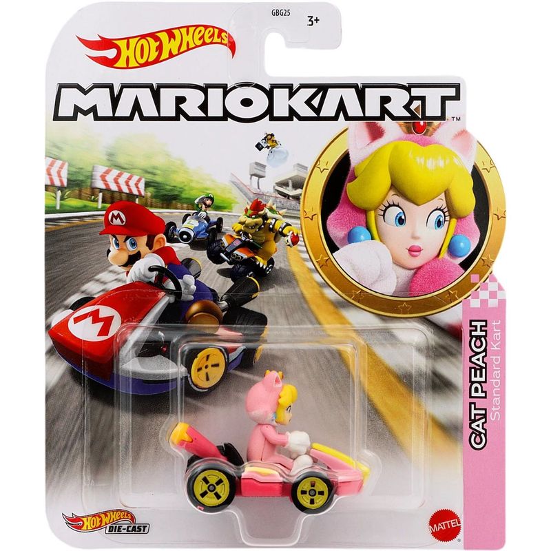 Cat Peach - Standard Kart - Mario Kart - Hot Wheels