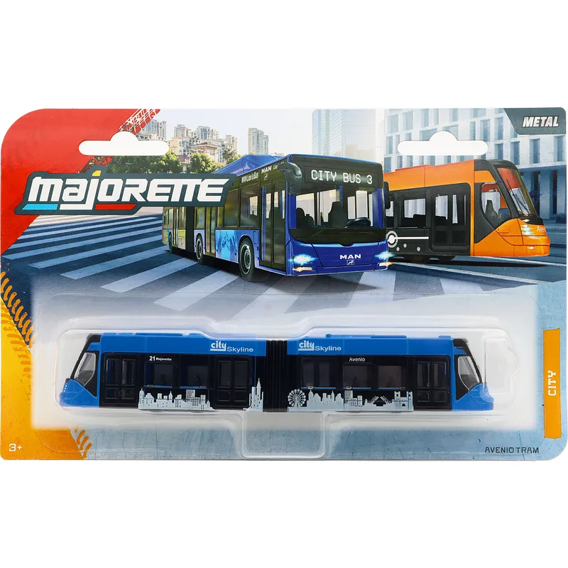 Siemens Avenio Tram - Blå - Spårvagn - Majorette - 17 cm