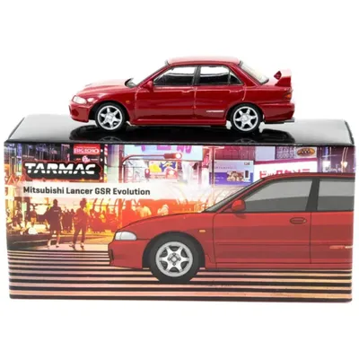 Mitsubishi Lancer GSR Evolution - Röd - Tarmac Works - 1:64