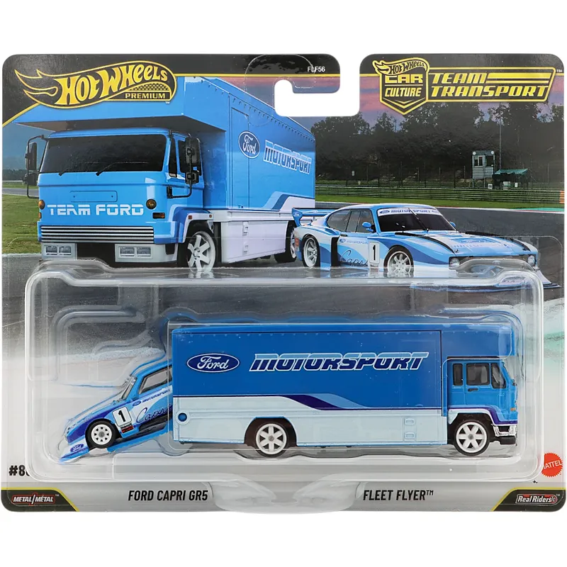 Ford Capri GR5 + Fleet Flyer - Team Transport - Hot Wheels