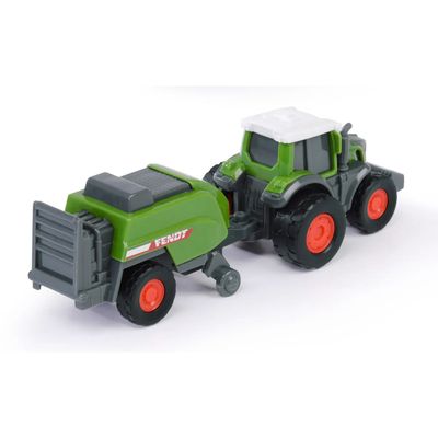 Traktor med balpress - Fendt Micro Farmer - Dickie Toys