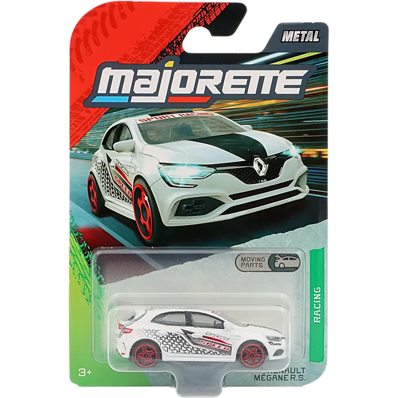 Renault Mégane R.S. - Vit - Racing Premium Cars - Majorette - 7 cm