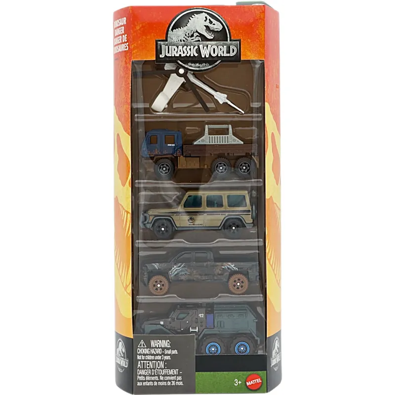 Jurassic World - 5-pack køretøjer - Matchbox