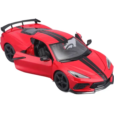 2020 Chevrolet Corvette Stingray Coupe - Röd - Maisto - 1:24