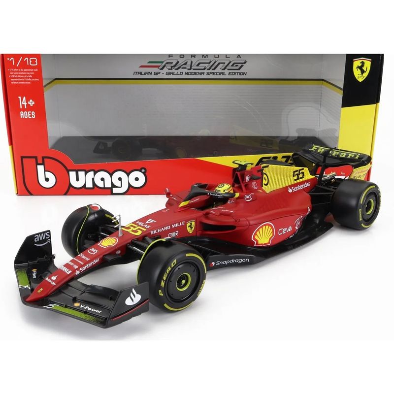 Ferrari F1-75 Carlos Sainz #55 - Italian GP - Bburago - 1:18