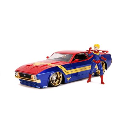 Captain Marvel & 1973 Ford Mustang Mach 1 - Jada Toys - 1:24