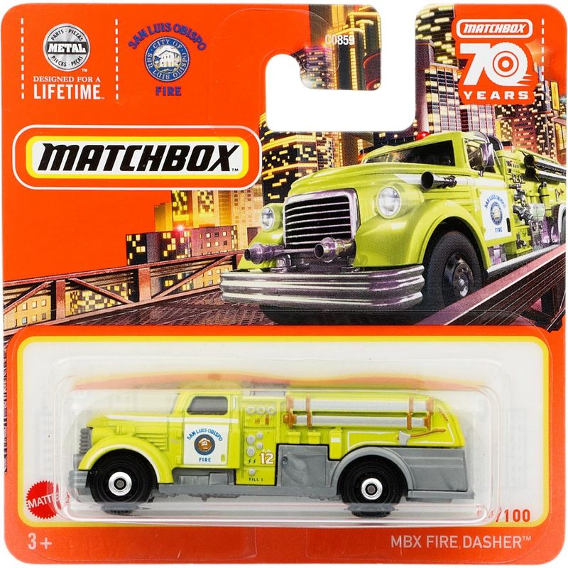 MBX Fire Dasher - Gul - Matchbox 70 Years - Matchbox