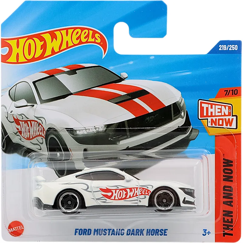 Ford Mustang Dark Horse - Vit - Then And Now - 219/250 - Hot Wheels