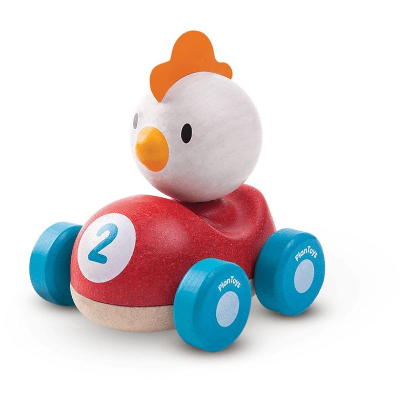PlanToys Chicken Racer - kyckling i racerbil