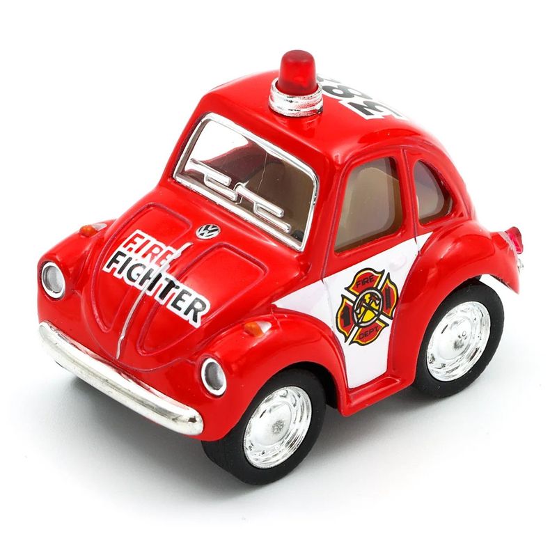 Volkswagen - Brandbil - Mini Beetle Rescue - Kinsfun - 5 cm