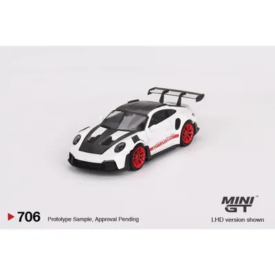 Porsche 911 GT3 RS - Weissach Package - Vit - Mini GT - 1:64