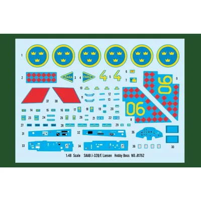 Saab J-32/E Lansen - Byggmodell - 81752 - Hobby Boss - 1:48