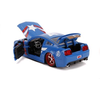 Captain America & 2006 Ford Mustang GT - Jada Toys - 1:24