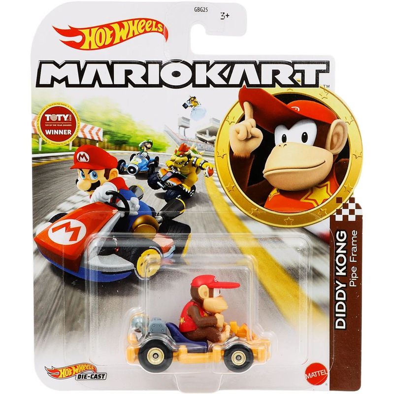 Diddy Kong - Pipe Frame - Mario Kart - Hot Wheels