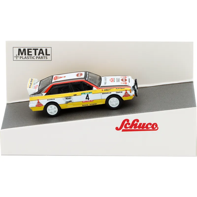 Audi Quattro A2 "Rallye Portugal" - 1984 - Röhrl/Geistdörfer - Vit/Gul - Schuco - 1:87