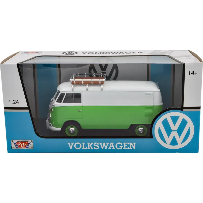 Volkswagen Type 2 (T1) - Grön och Vit - Motormax - 1:24