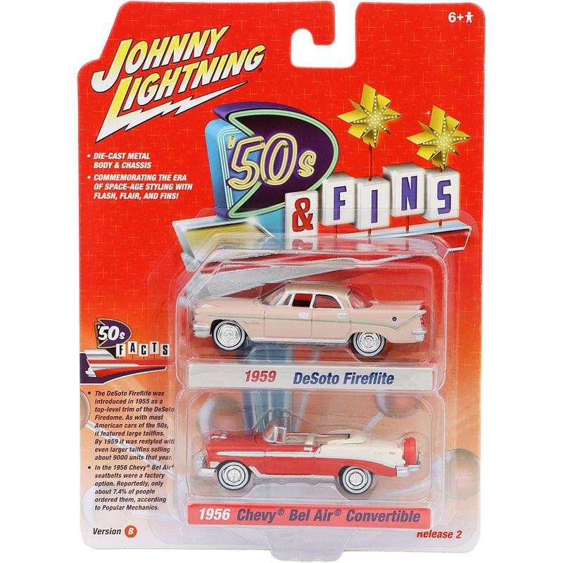 DeSoto Fireflite + Chevy Bel Air - Johnny Lightning - 1:64