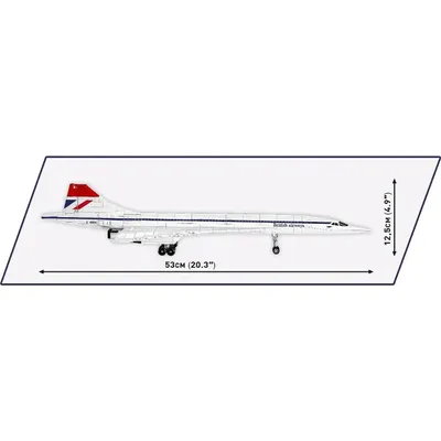 Concorde G-BBDG - British Airways - Byggklossar - 1917 - COBI - 1:95