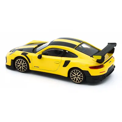 Porsche 911 (997) GT2 RS - Gul / Sort - Bburago - 11 cm