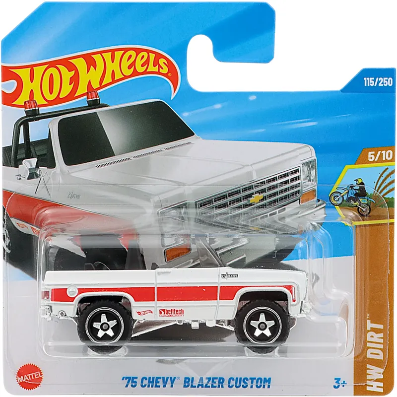 '75 Chevy Blazer Custom - Vit - HW Dirt - 115/250 - Hot Wheels