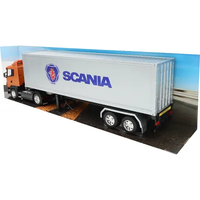 Scania R470 med trailer - Orange - Welly - 1:32 - 49 cm