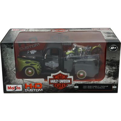 1948 Ford F-1 Pickup + HD 1948 FL Panhead - Maisto - 1:24