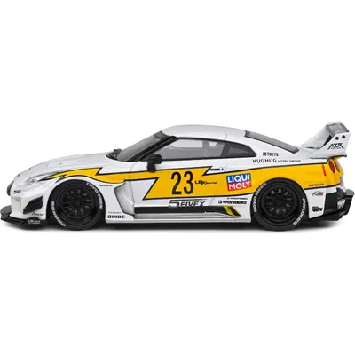 Nissan GT-R (R35) LWBK - 2019 - Vit / Gul - Solido - 1:43