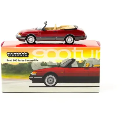 Saab 900 Turbo Convertible - Röd - GLOBAL64 - Tarmac Works