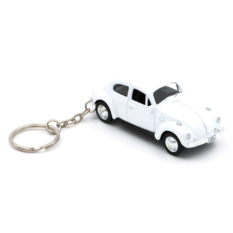 Volkswagen Beetle - Nyckelring - Welly - 8 cm - Vit