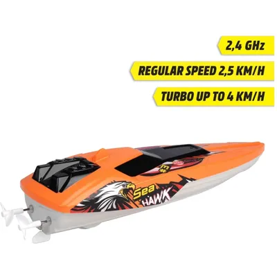 RC Sea Hawk - Radiostyrd Båt - Dickie Toys - 33 cm