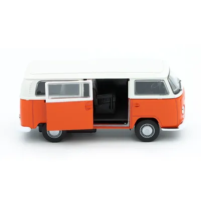 Volkswagen T2 Bus - 1972 - Orange / Vit - Welly - 11 cm