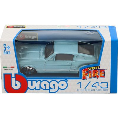 Ford Mustang GT - 1967 - Blå - Bburago - 1:43