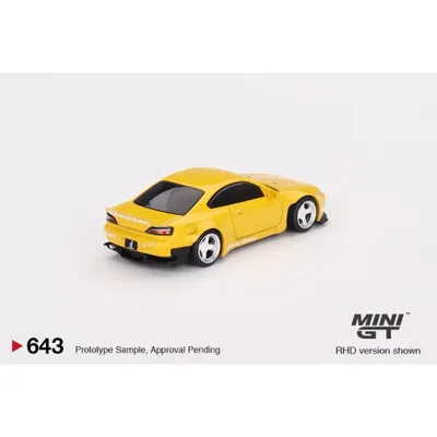 Nissan Silvia Rocket Bunny - Gul - 643 - Mini GT - 1:64