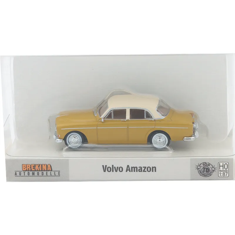 Volvo Amazon - Mörkgul/Ljusbeige - Brekina - 1:87