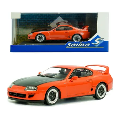 Toyota Supra MKIV 2JZ (A80) - 2001 - Orange / Svart - Solido - 1:43