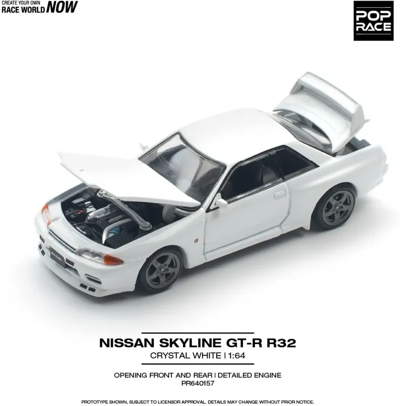 Nissan Skyline GT-R (R32) - Crystal White - 157 - Pop Race